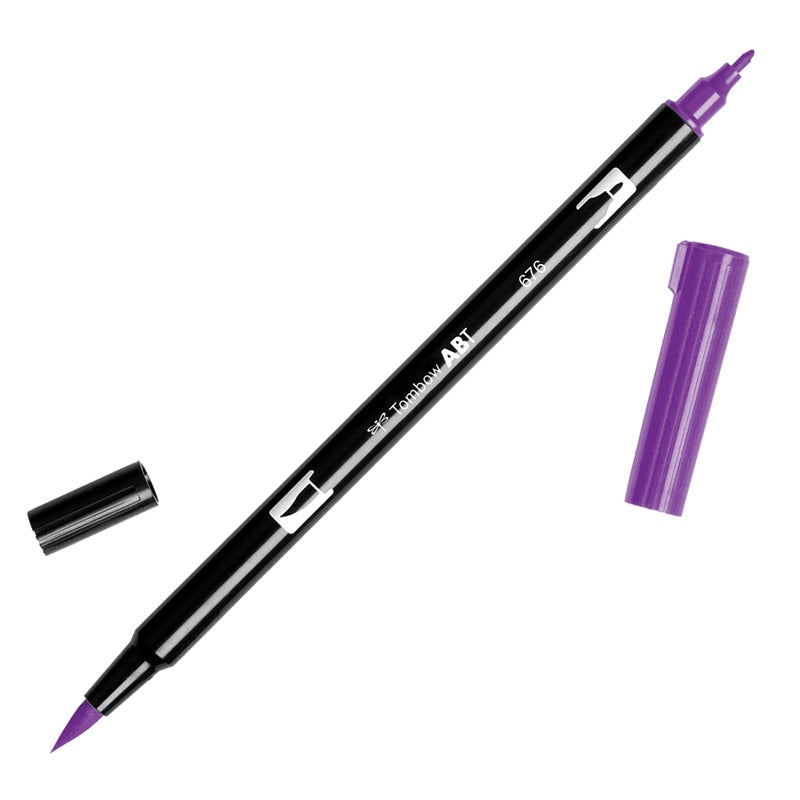 Tombow Dual Brush Pen Art Marker, 676 - Royal Purple, 1-Pack - Image 1